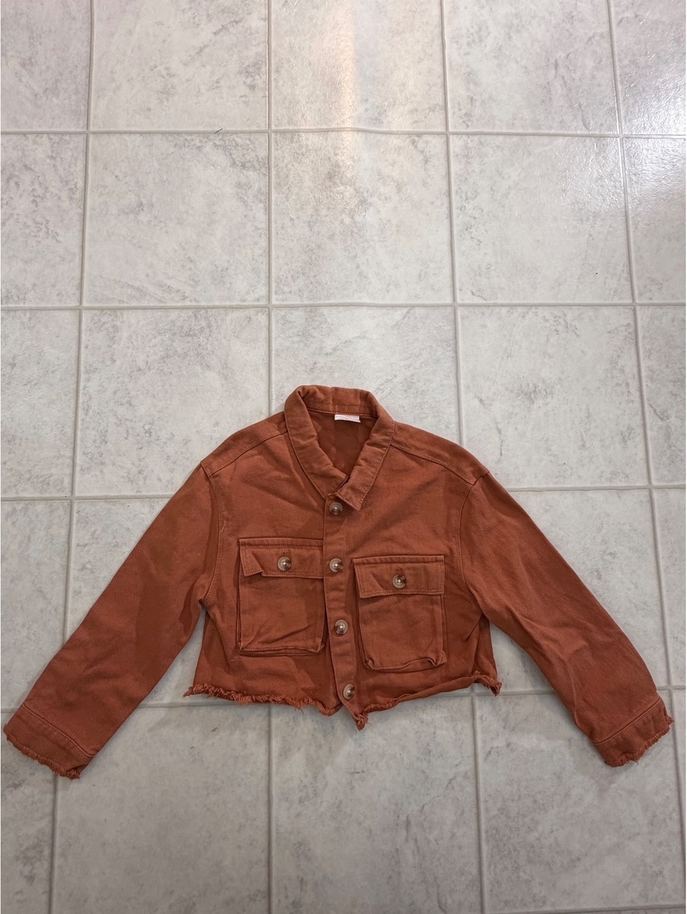 Brown cropped jacket